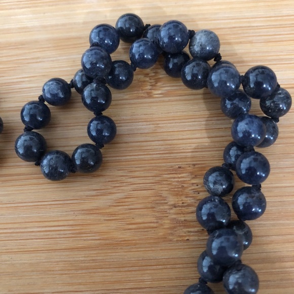 $78  Natural Stone Bead Necklace  Approximately 36 Inches - Picture 4 of 6